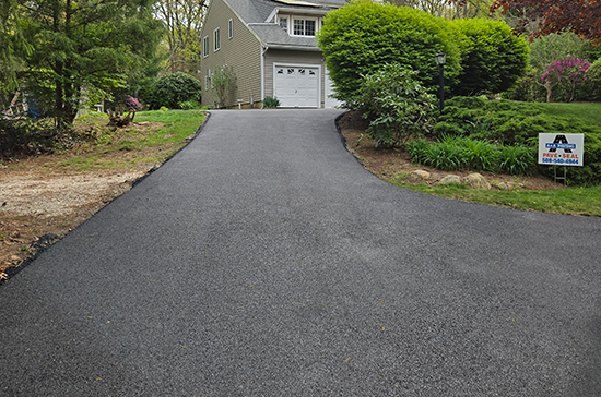 New driveway resurfaced Falmouth, MA