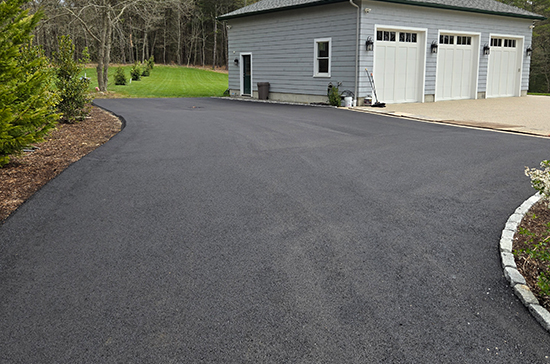 new driveway paving with stone edging Falmouth, MA Cape Cod
